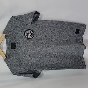 MUSIUM DIV. MDIV Logo Brand Slim Fit Cotton Heathered Charcoal Mute Static